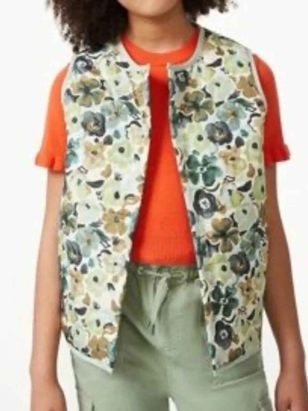 Free Assembly Packable vest with Quilted Panels Sz 10/12 Youth